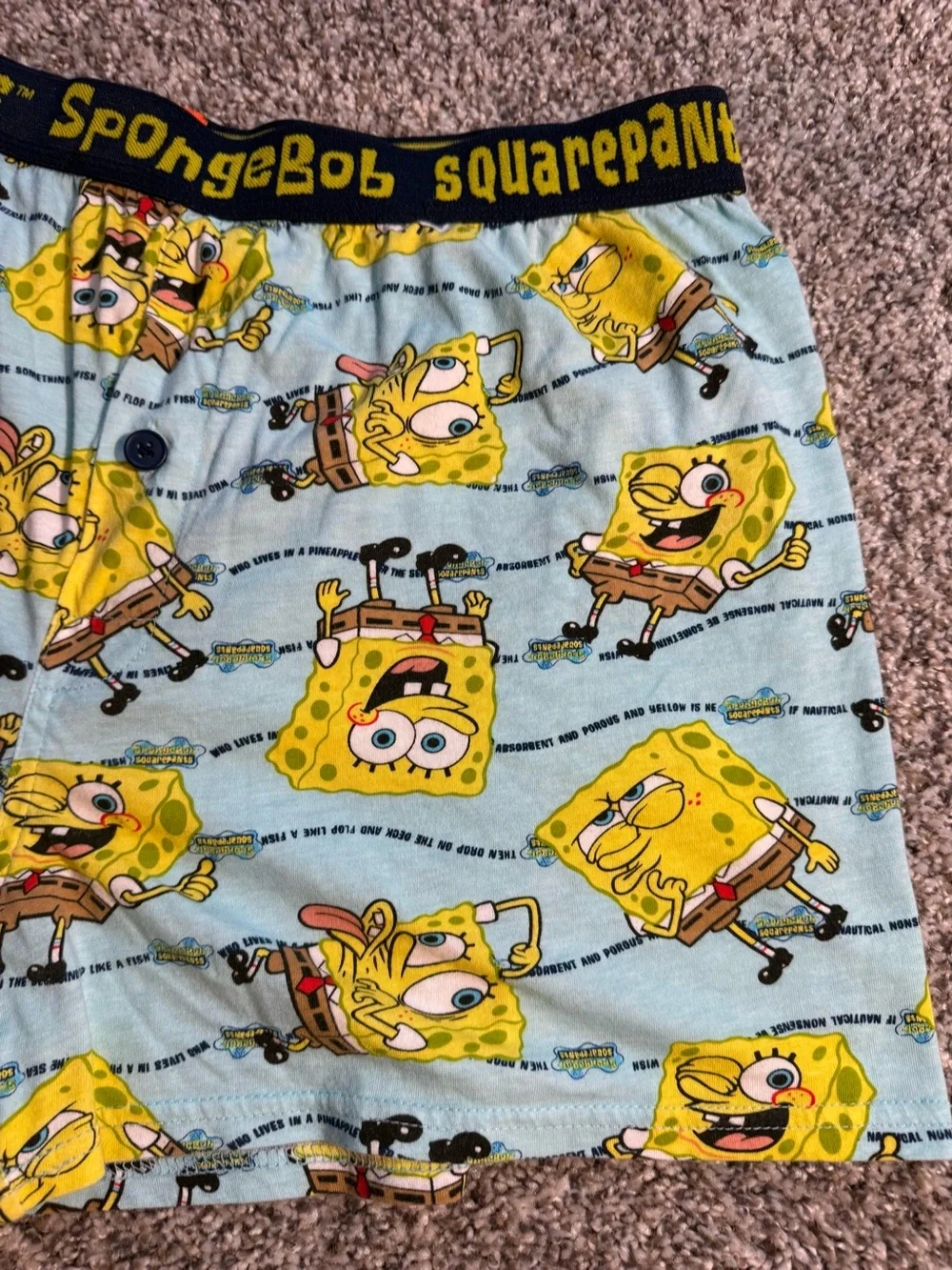 SpongeBob SquarePants Light Blue Kids Shorts
